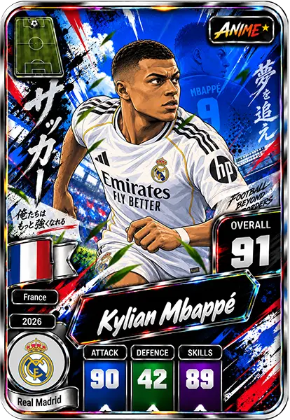 کارت کیلیان امباپه، Real Madrid، France در کارتبال