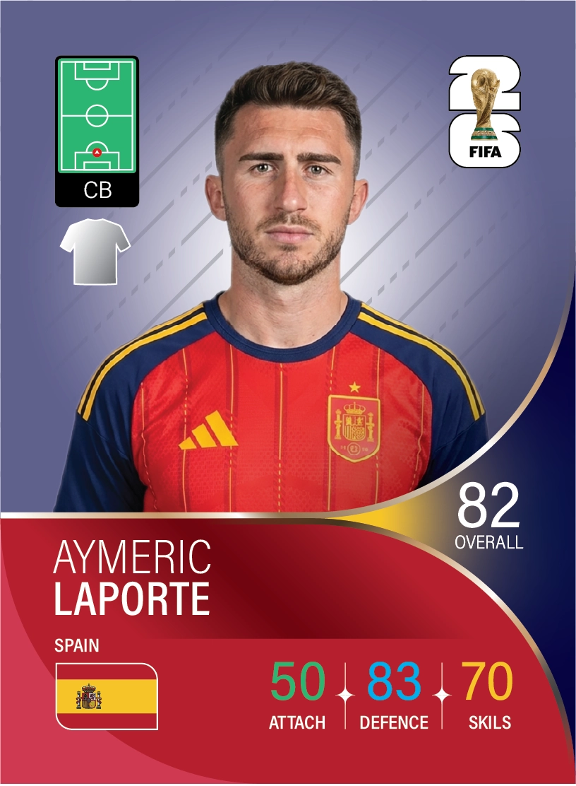 کارت Aymeric Laporte، Al-Nassr، Spain در کارتبال