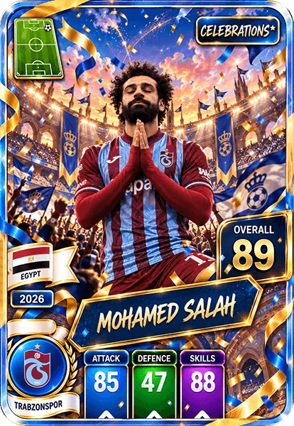 کارت محمد صلاح، Liverpool، Egypt در کارتبال